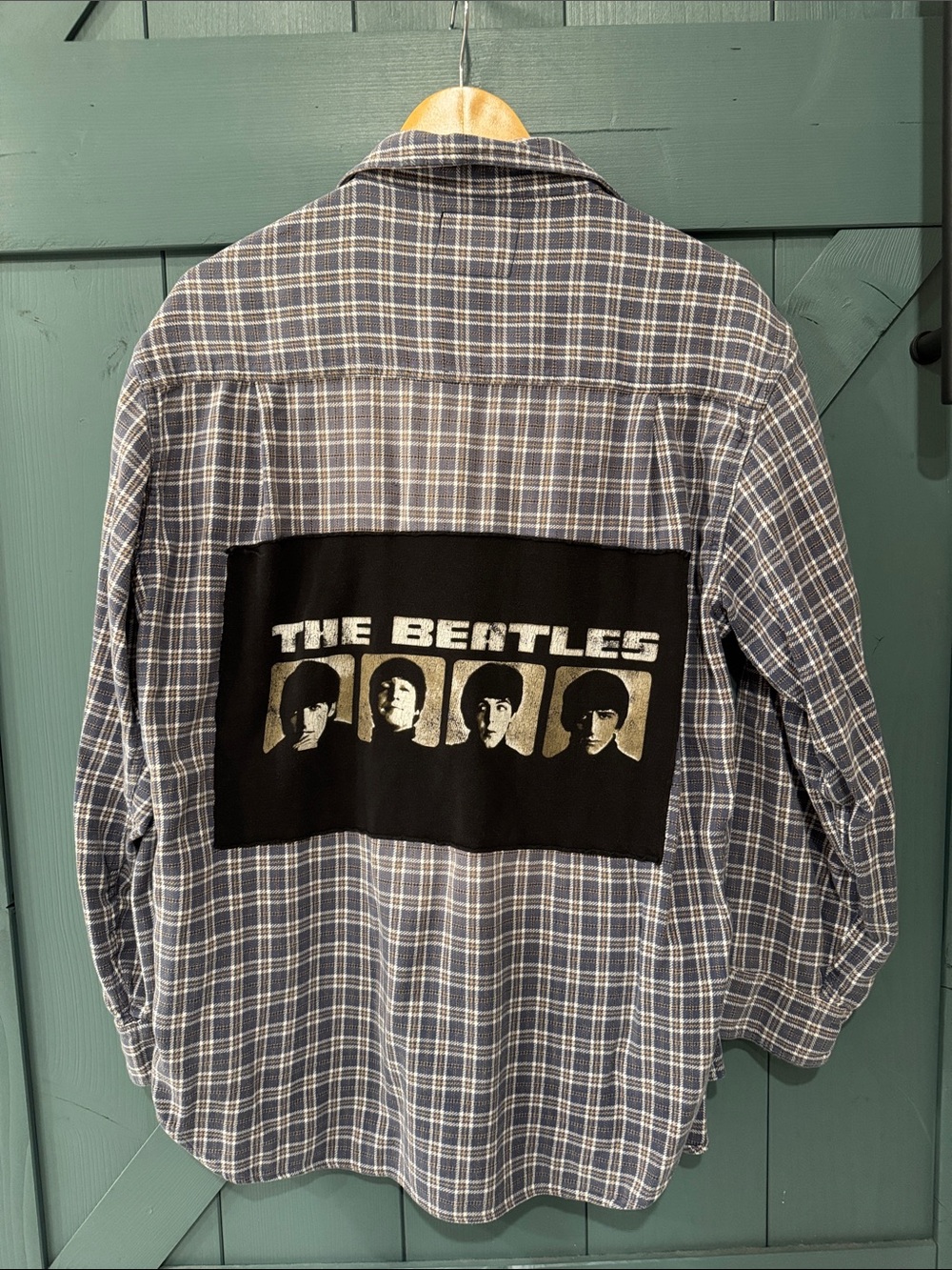 THE BEATLES Vintage inspired patchwork flannel Shirt